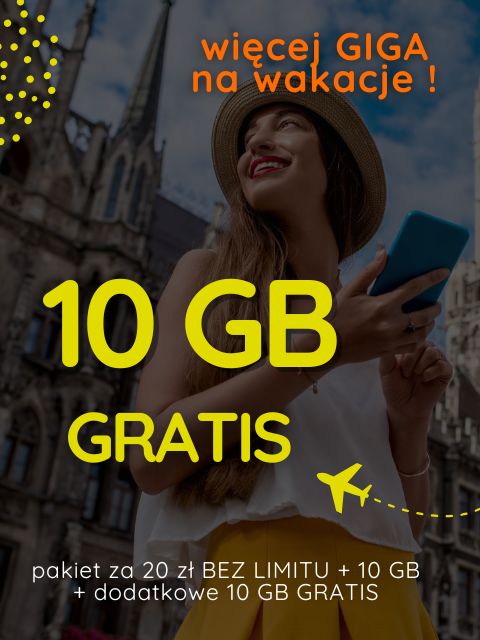 pakiet specjalny MOBILNY telegrosik - aż 10 GB GRATIS