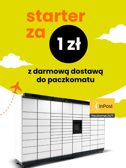 Starter z dostawą do paczkomatu za 1 zł do końca października